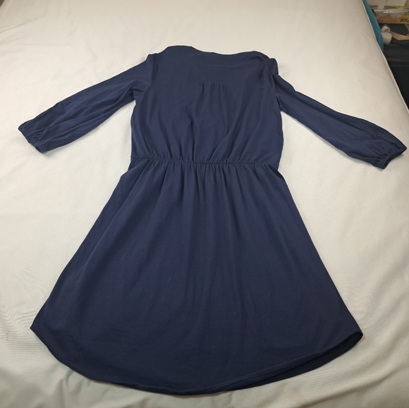 LILLY PULITZER Beckett Blouson Jersey Dress Navy Blue Size M - Picture 13 of 13